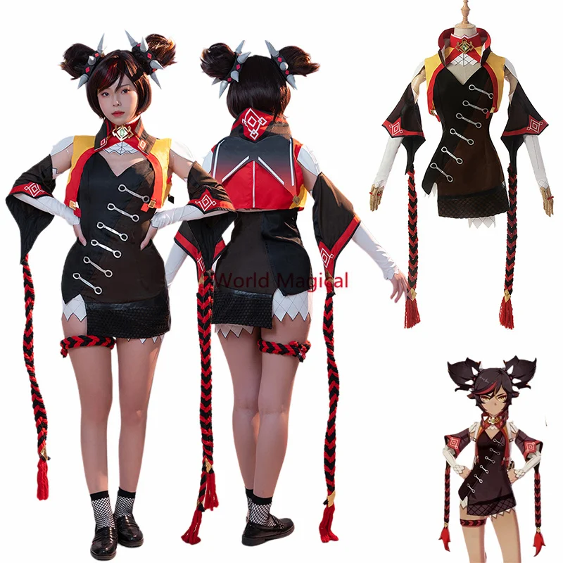 Cosplay Xinyan Cosplay Costume Game Genshin Impact Costume for Women Rolecos Genshin Impact Halloween Suit Sexy Outfit