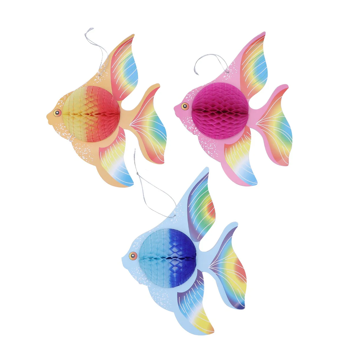 

Decorations Party Paper Hanging Sea The Inflatable Tissue Cutouts Tropical Decoration Honeycomb Creatures Decorative Pompom