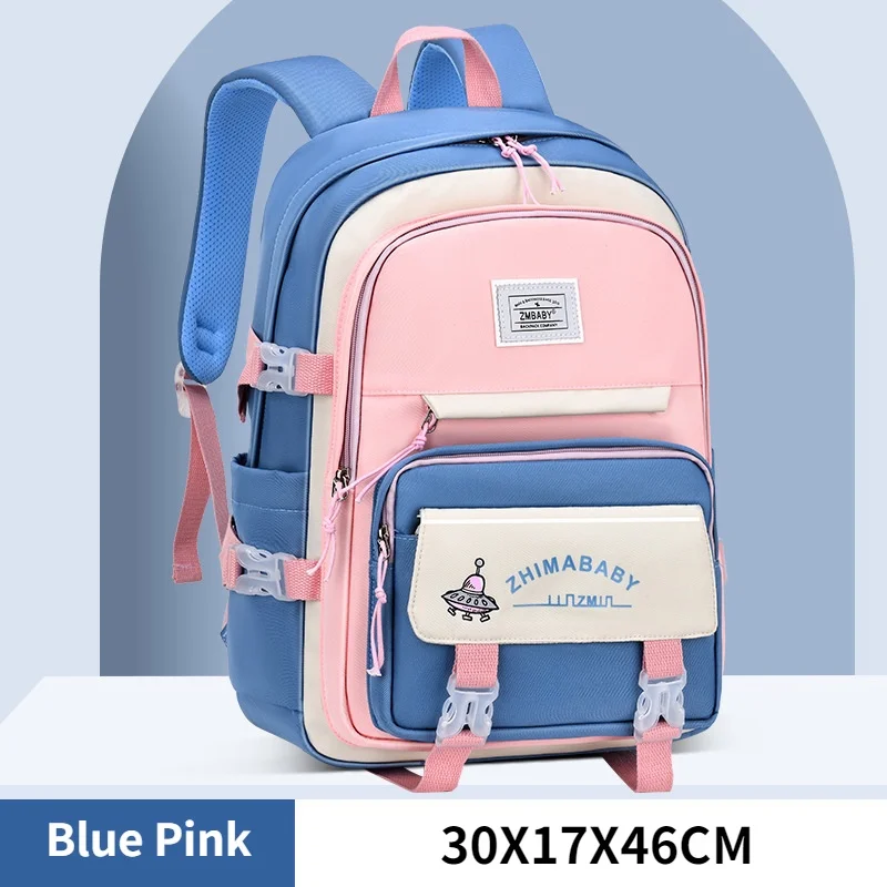 Girls Sweet Korean Style Large Capacity Backpacks for Boys New Children Students Simple Oxford School Bags for Travel All-match