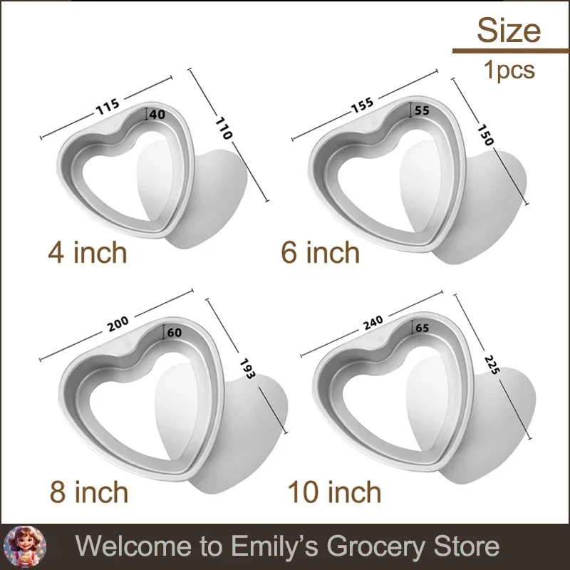 

Форма Для Выпечки В Форме Сердца Со Съемным Дном, Из Алюминиевого Сплава, Для Дней Рождения, Рождественских Вечеринок