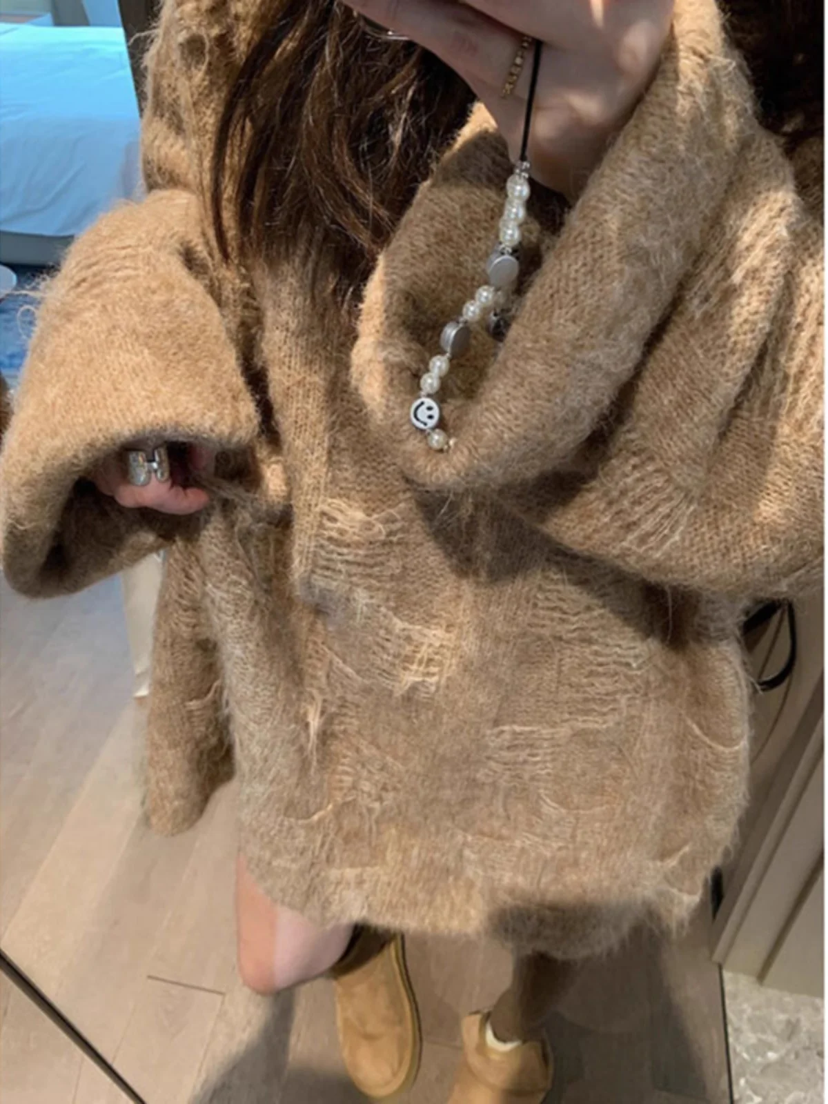 Осенне-зимняя одежда Майяра шикарный дизайн клейкий вьющийся клетчатый свитер