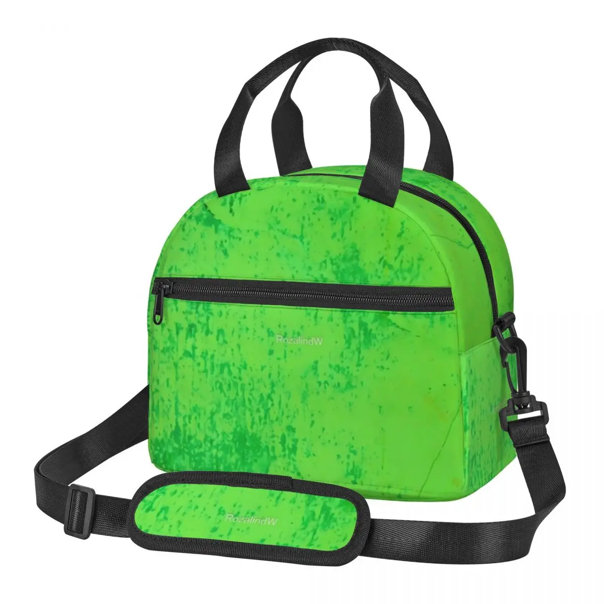 

Green Moss Print Lunch Bag Abstract Art Convenient Lunch Box School Designer Cooler Bag Aesthetic Waterproof Tote Food Bags