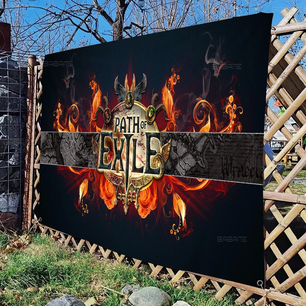 Path Of Exile High End Quality Banner Printing Artistic Atmosphere Style Camping Flag