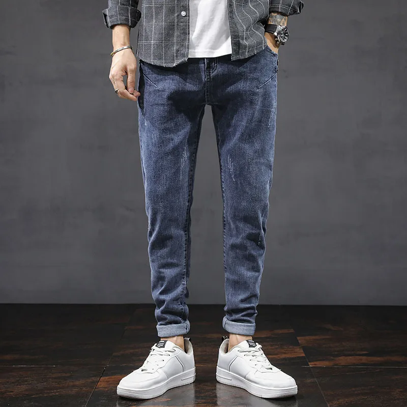 Men's Jeans Wholesale 2022 Spring New Harlan Small Foot Pants Men's Tide Brand Korean Men's Trousers