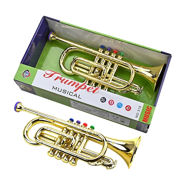 Juguete de trompeta para niños codificación de colores Trompeta educativa  musical para niños Interesante 4 teclas de colores para fiesta ANGGREK  Otros
