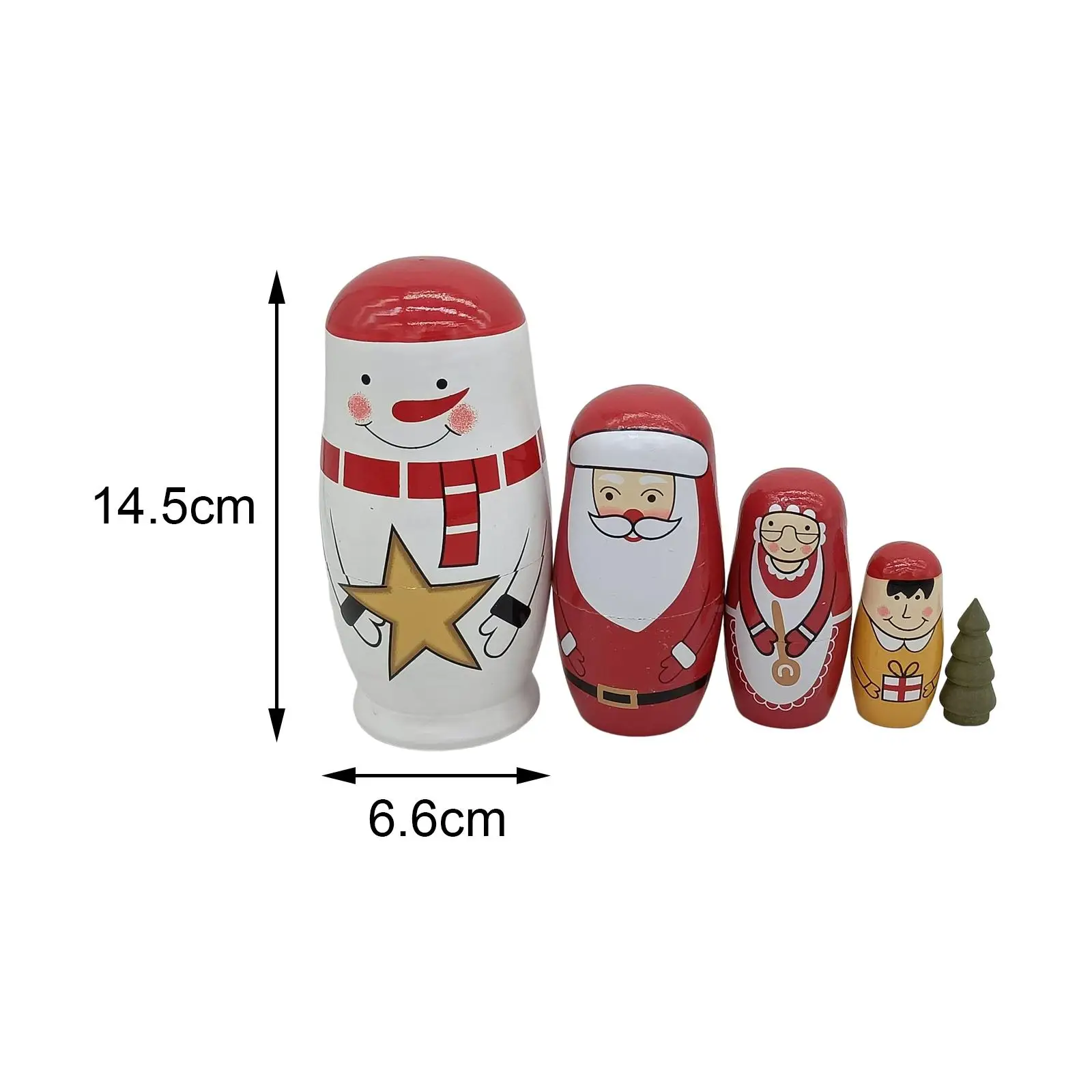 

5x Russian Matryoshka Nesting Dolls Stacking Toys for Kids Children Toddler