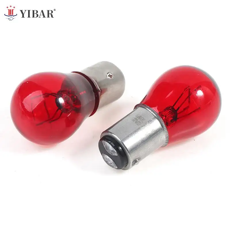 

2Pcs BAW15D/BAZ15D Red Brake Stop Tail Light Car Bulb 12V Turn Signals Warning Lights Accessories