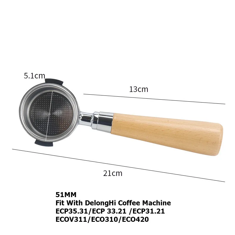 

Бездонный портафильтр из нержавеющей стали для DeLonghi 51 мм