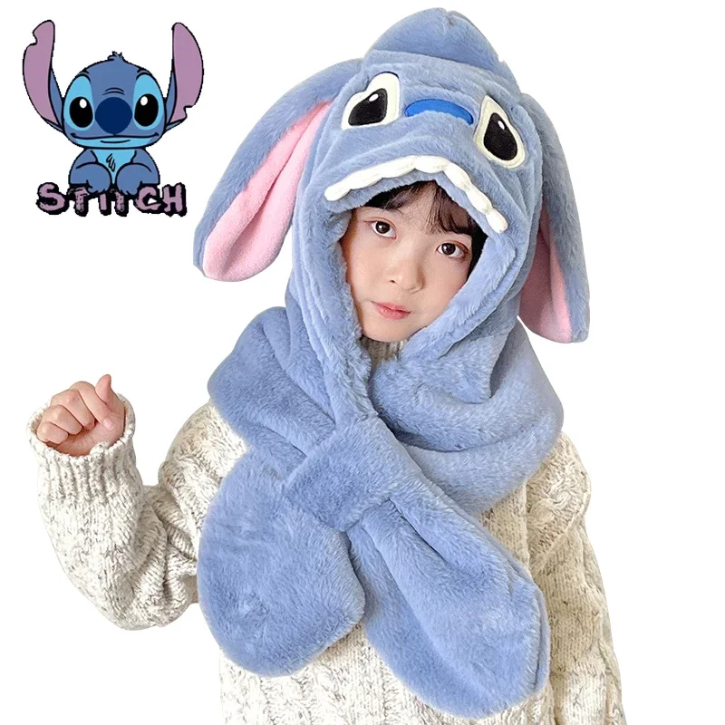 Шарф с мультяшными героями Диснея шапка для девочек и мальчиков шарф утепленная