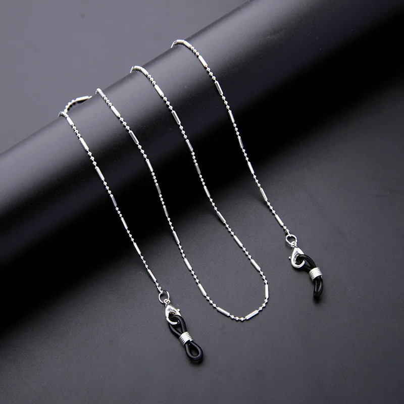 Плоская цепочка для очков, серебро 925 пробы, 18 К, 72 см | AliExpress