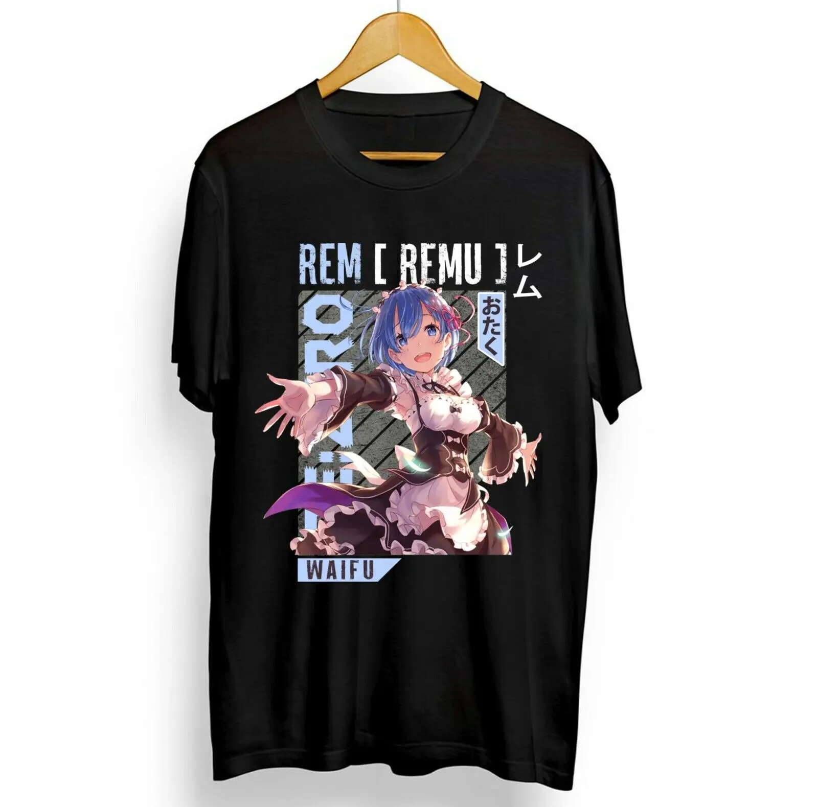 Rem Re Zero Аниме милая Ram Subaru японский новая рубашка унисекс