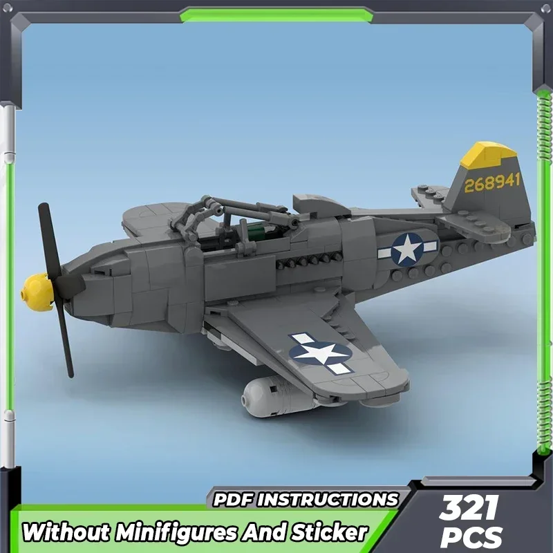 Moc строительные кирпичи военная модель P-63 King Cobra Bomber Technology модульные блоки