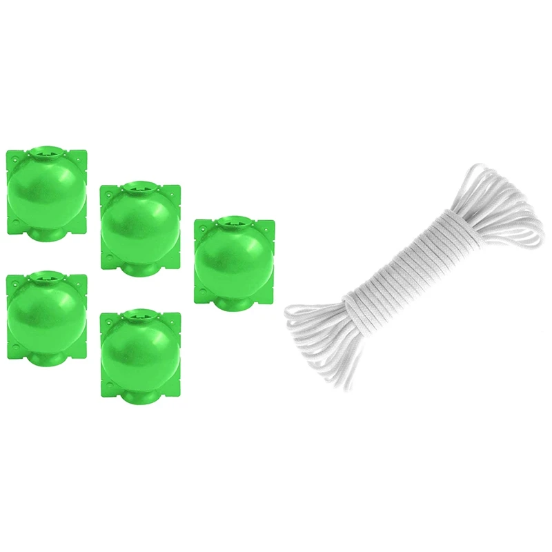 

5 Pcs Plant Propagation And Rooting Ball Device & 1 Pcs 164 Feet Self Watering Wick Cord Rope