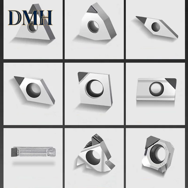 Фото 10 шт. PCD CCGT0602 CCGT09T3 CCGT1204 DCGT07 GCGT11 TCGT11 TCGT16 WNMG08 VCGT16 Алмазные токарные пластины для обработки алюминия и меди-D №1