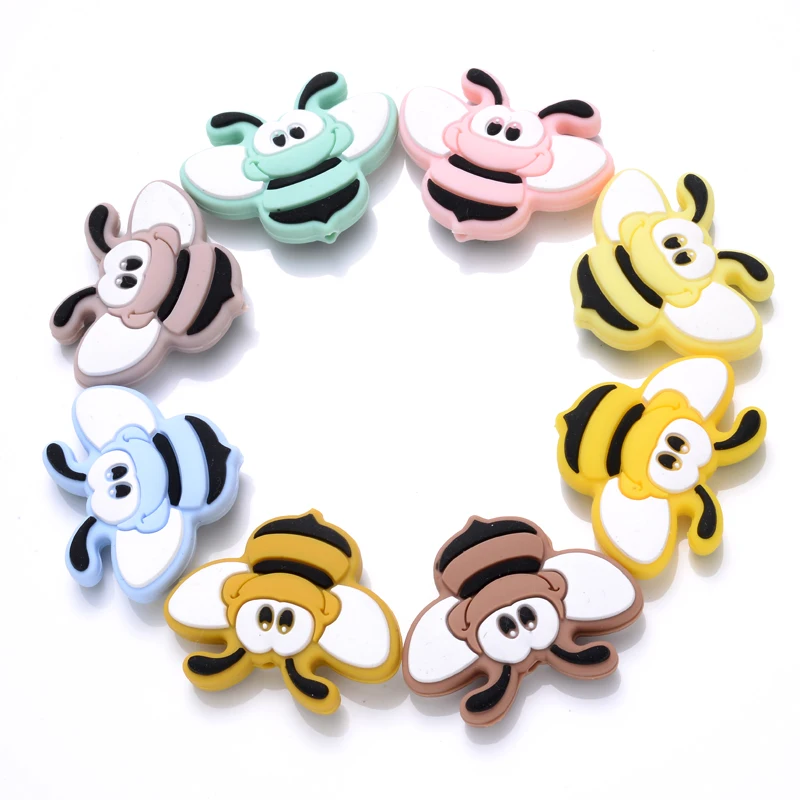 10 шт., силиконовые бусины для соски-пустышки, 30 х37 мм