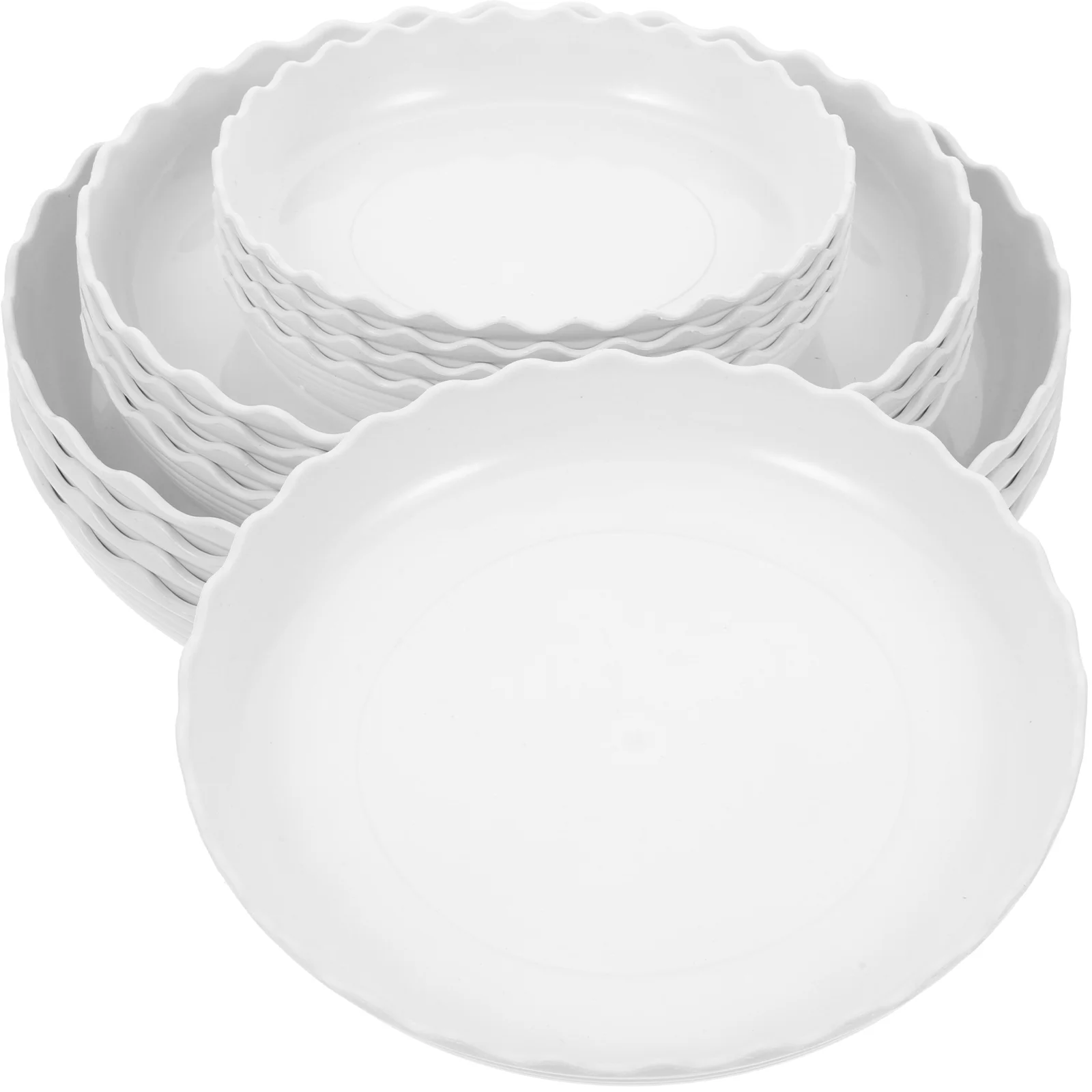 

12pcs Flower Pot Drip Tray Pot Wave Saucer Tray Round Flower Pot Saucer