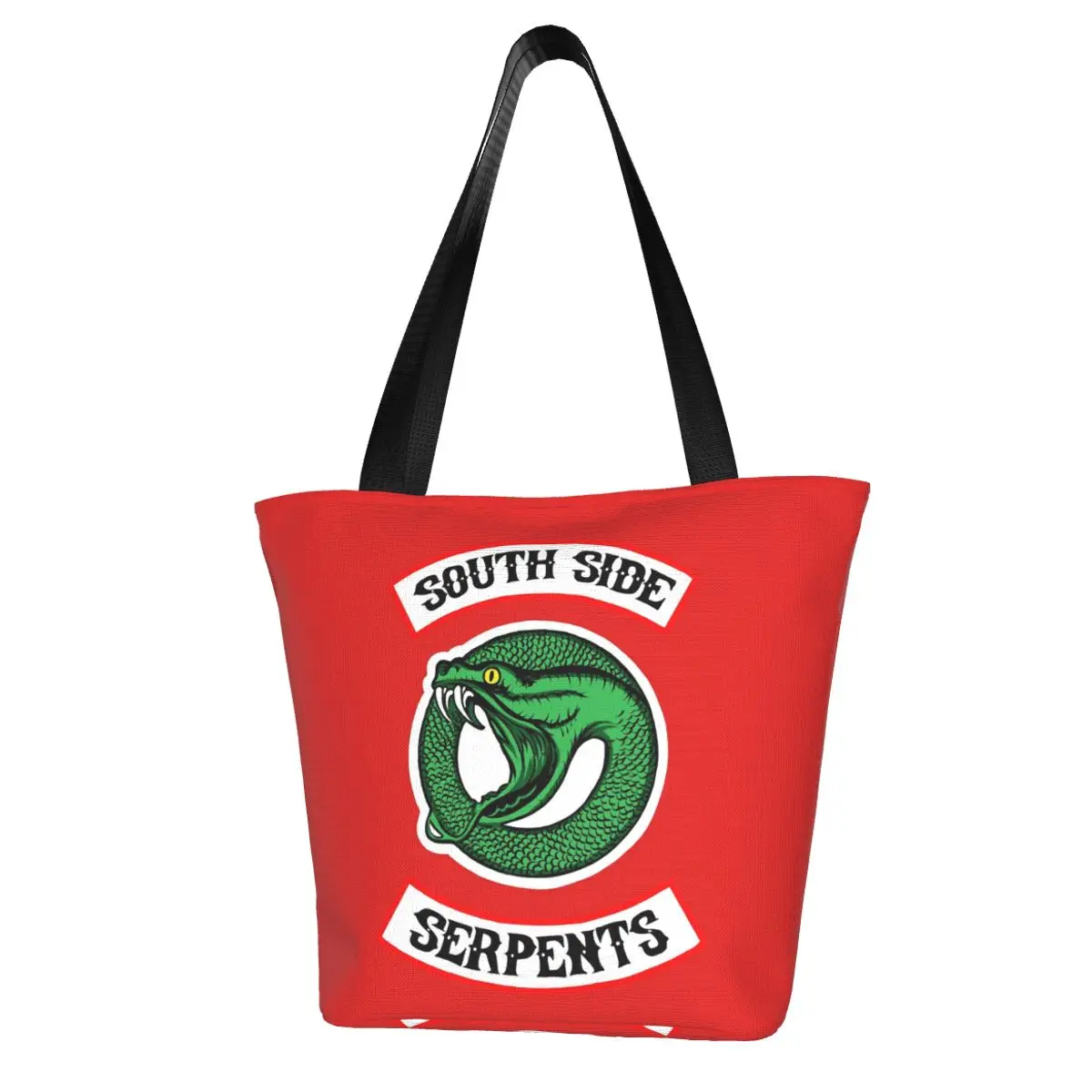 

Riverdale South Side Serpent Shopping Bag Tv Series Travel Woman Handbag Gifts Funny Polyester Bags