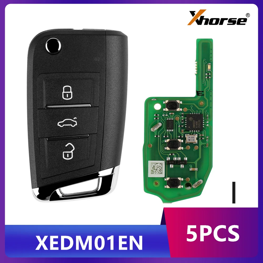 

Комплект Из 5 Супер-пультов Дистанционного Управления Xhorse XEDM01EN Для VW MQB С 3 Кнопками И Встроенным Супер-чипом