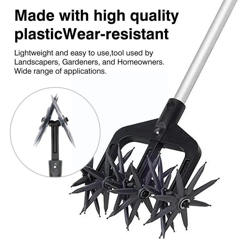 

2 In 1 Manual Soil Turning Tool Farmland Lawn Ploughing Agricultural Loosening Plastic Soil Garden Home Rotary Supplies Aer E3o4