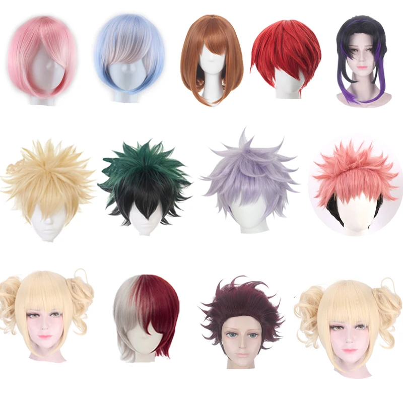 

Парик из аниме-игры Rem Ram Midoriya Sunday Todoroki Shoto Tanjirou Kokichi Oma Yuji Itadori, парик для убийц демонов Juuty Kaisen
