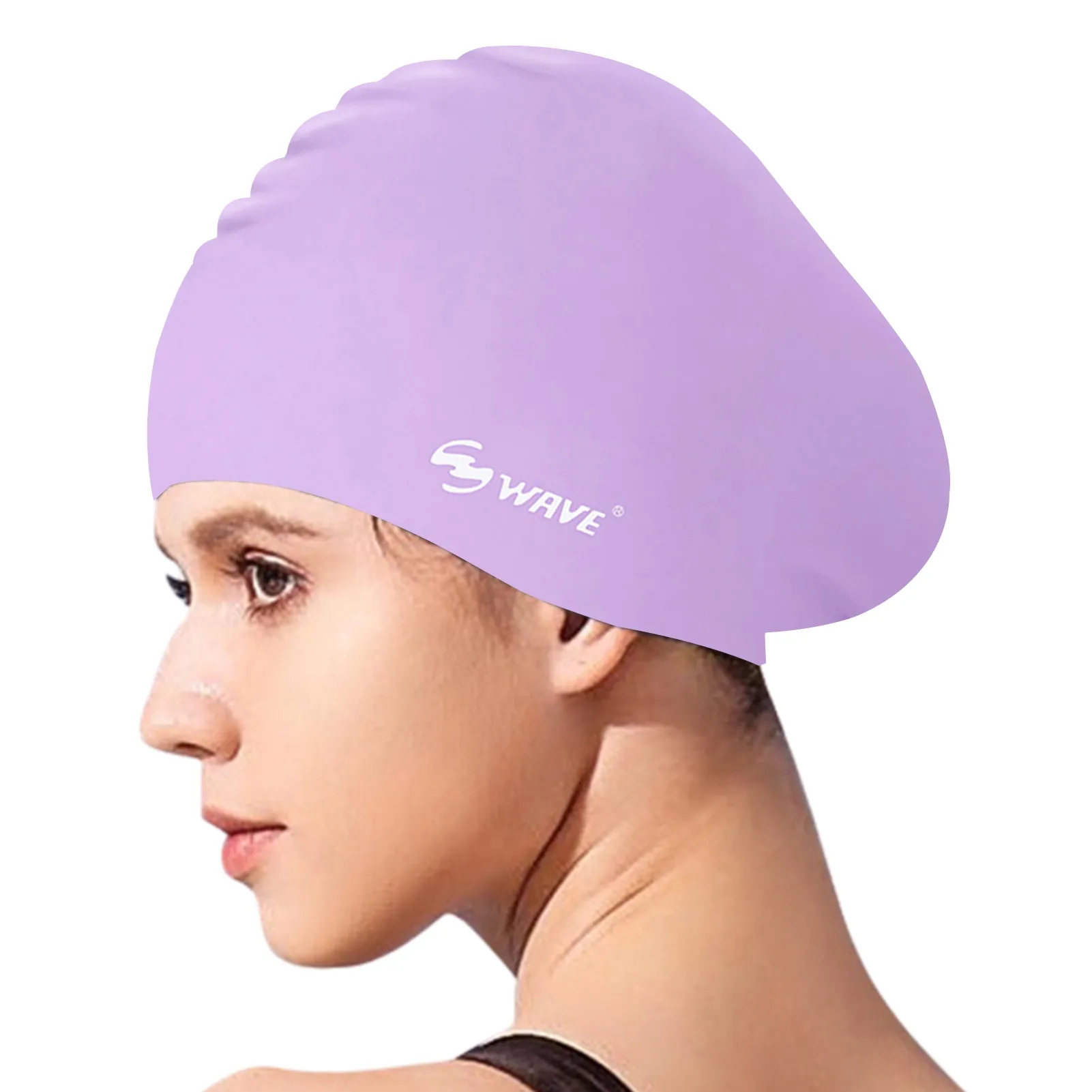 

Silicone Swimming Cap Unisex Adult Silicone Swim Cap Durable Non-Slip Swimming Pool Cap For Braids And Dreadlocks High Elasticit