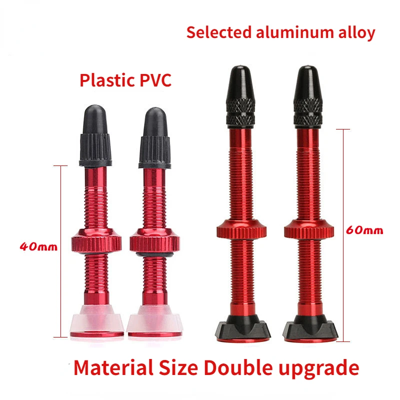 

1 PCS Bicycle French Air Nozzle 40mm 60mm Aluminum Alloy Road Bike Vacuum Extension Nozzle Tubeless Bicycle Valve Accessories