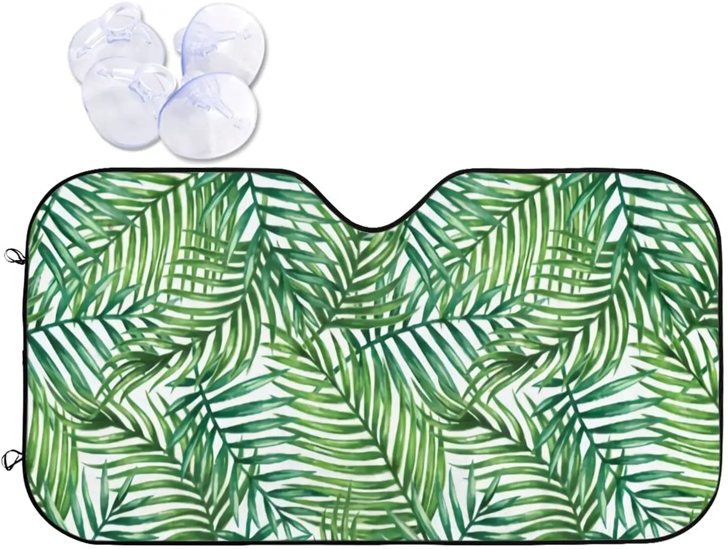 

Tropical Leaves Car Windshield Sun Shade for Car Funny Sunshade Front Windshield 30x50 Automotive Interior Sun Protection Uv Pro