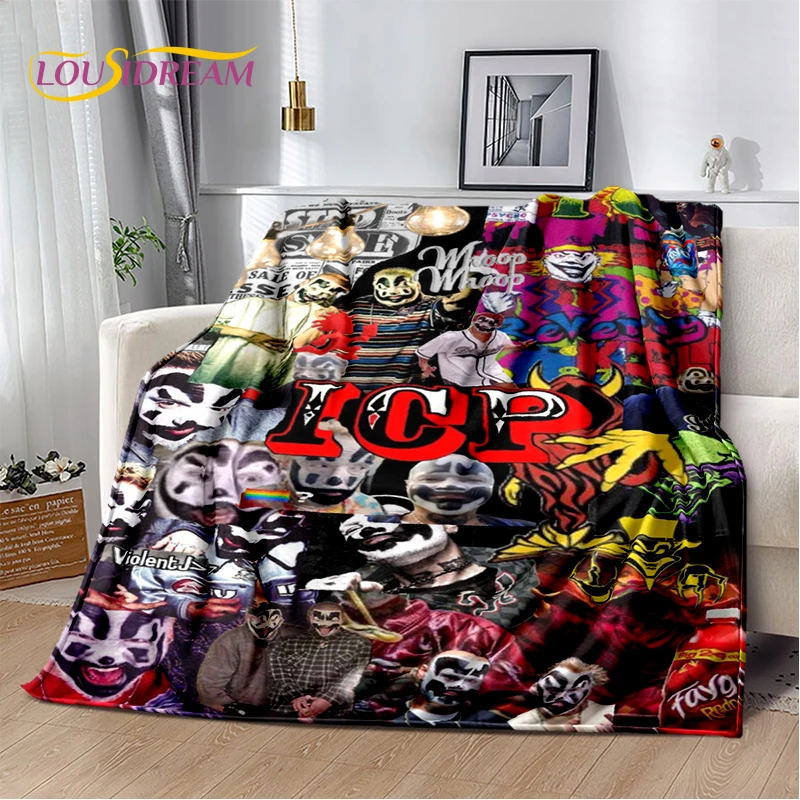 Фото Мягкое фланнелевое одеяло Rap Metal Insane Clown Posse Icp Juggalo для кровати, спальни, дивана, пикника, плед для улицы, подарки №1