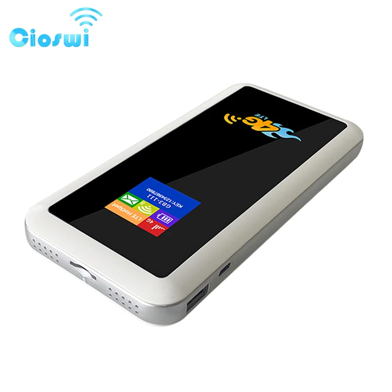 

Pocket Mini 4G WiFi Router Sim Card 150Mbps Hotspot LCD Display with Battery 10000mAh 10 User Device Portable Lte Dongle
