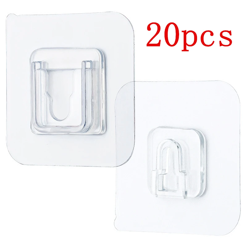 

Double-Sided Adhesive Wall Hooks Hanger Strong Hooks Suction Cup Sucker Wall Storage Holder for Kitchen Bathroom Accessories