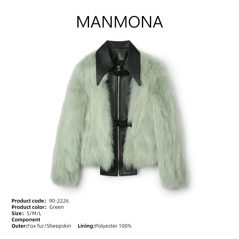 New Fox Belly Fur Coat Women's Short Stitching Sheepskin Coat fur coats  mink fur coat  coat