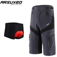 arsuxeo mens outdoor sports mtb mountain bike bicycle shorts cycling shorts water resistant downhill resistant breathable
