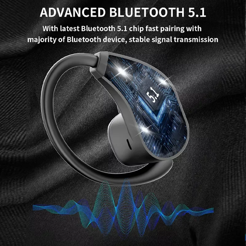 

2023 Bluedio S6 Bluetooth Headphone V5.1 TWS Earphone Wireless Ear Hook Sports Earbuds 13mm Driver HIFI Headset for phone with m
