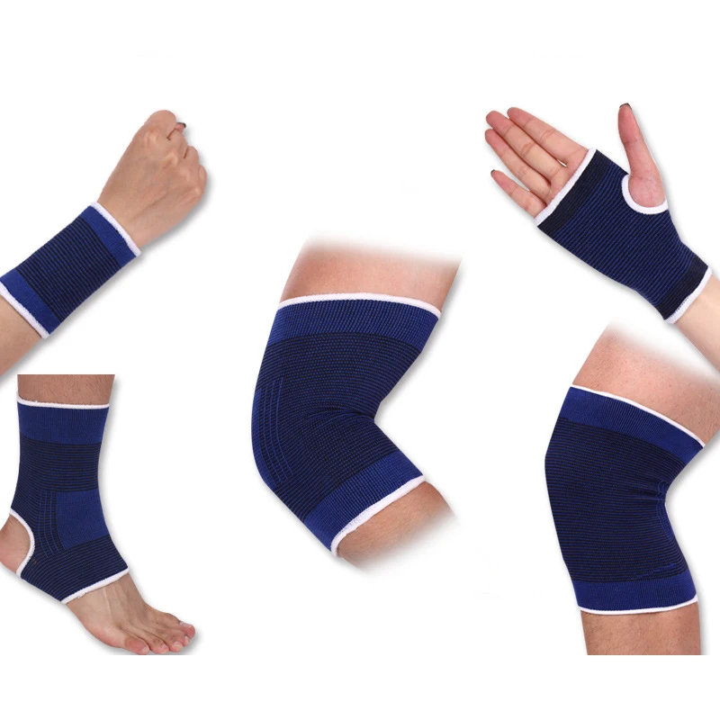 

1 pair Sport Knee Support Elbow Protect Breathable Kneepads Relieve Arthritis Injury Bandage Knee Guard Blue