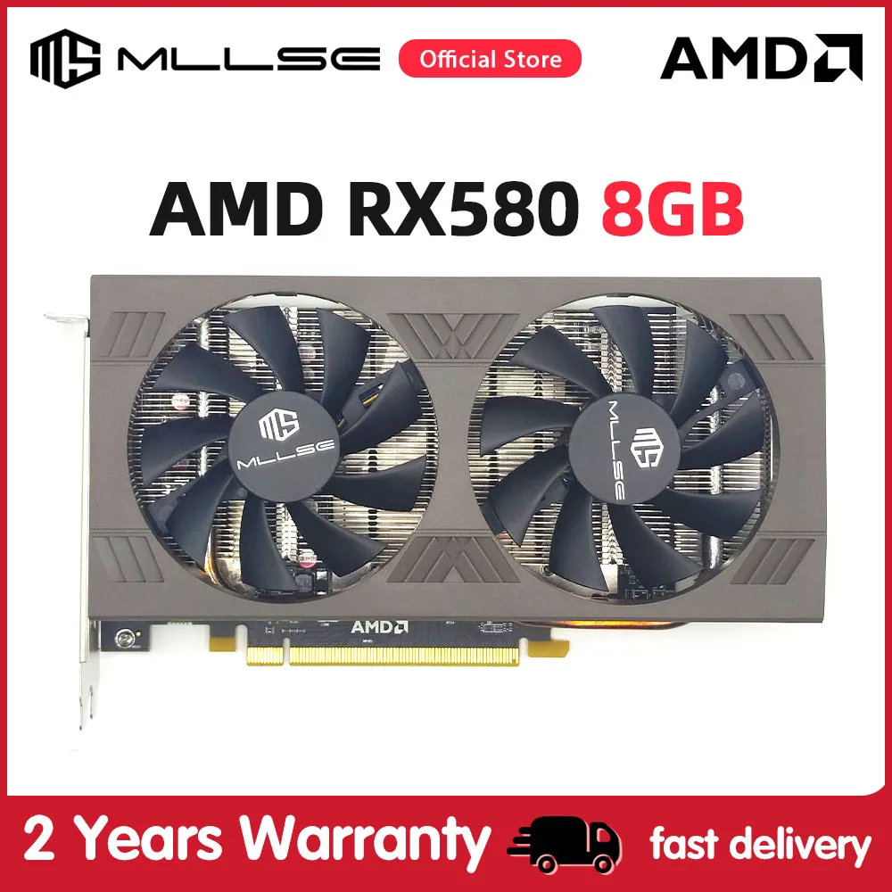 Игровая видеокарта MLLSE AMD RX 580 8 Гб 2048SP GDDR5 256Bit PCI Express 3 0 × 16 8Pin Radeon GPU игровая - купить