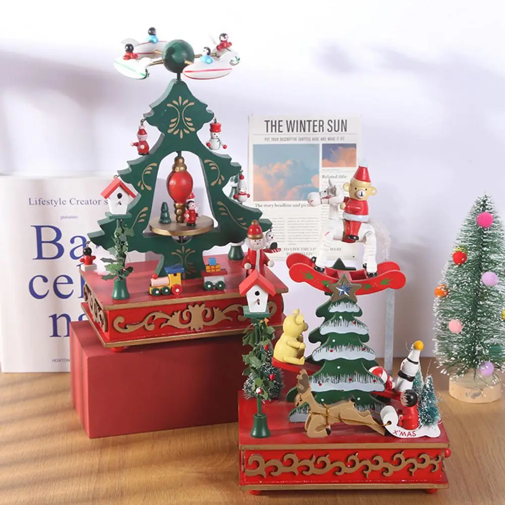 

Festival Music Box Safe Christmas Music Box Portable Music Function Fashionable Home Decor Xmas Music Box