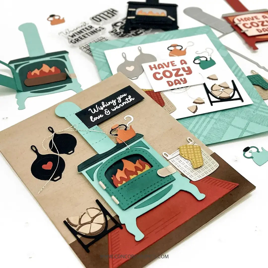 Штампы By the Fire Bundle House Soda с подсветкой металлические штампы силиконовый трафарет