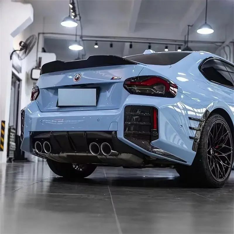 Горячий! Передний бампер из настоящего углеродного волокна задний спойлер