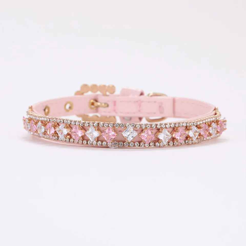 

Custom Dog Collar Personalized Collar with Rhinestone Dog Accessories Pet Collars For Small Medium Large Dogs