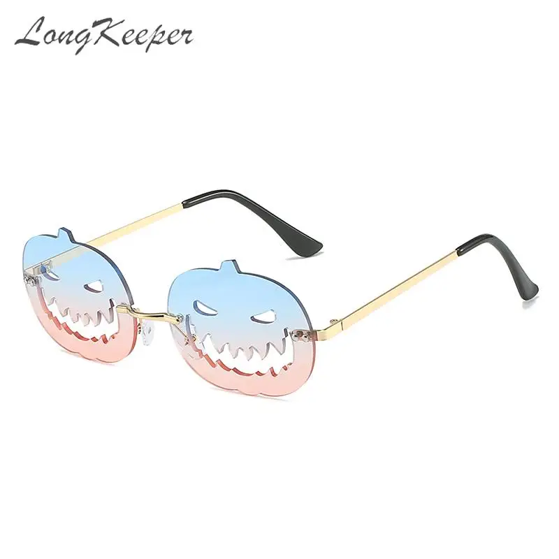 

Halloween Pumpkin Sunglasses Oval Frame Hollow Out Funny Glasses Party Show Women Men Cartoon Eyewear