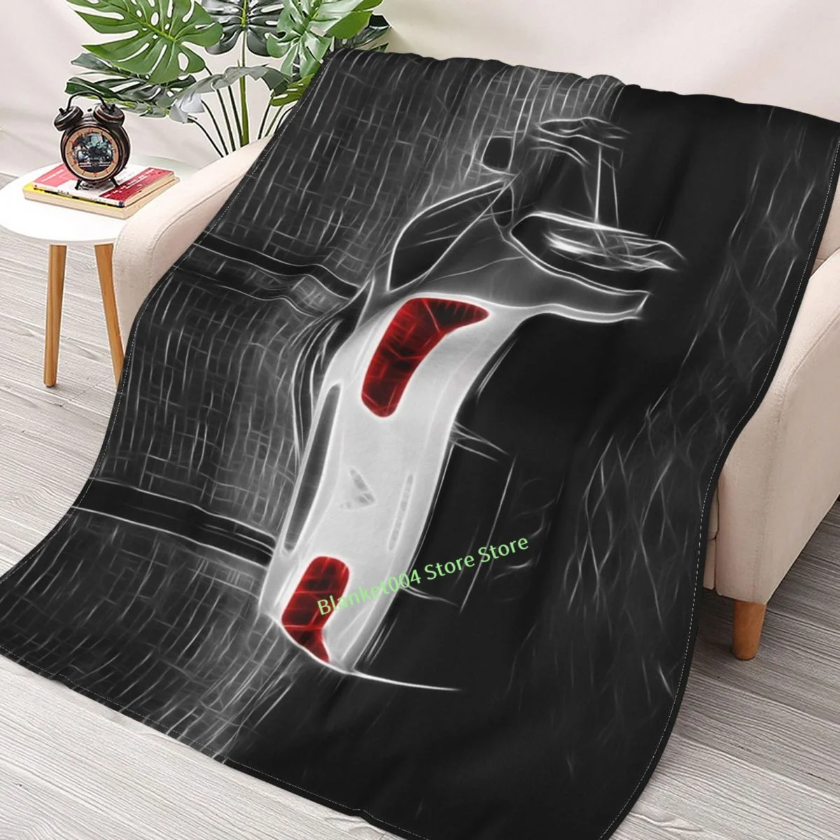 

C7 - Corvette - Black White Throw Blanket 3D printed sofa bedroom decorative blanket children adult Christmas gift