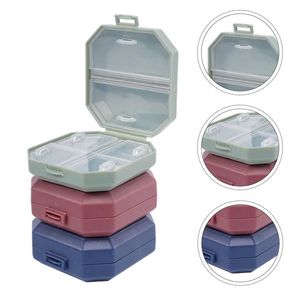 

3Pcs Portable Boxes Dust-proof Sub Boxes (Assorted Color)