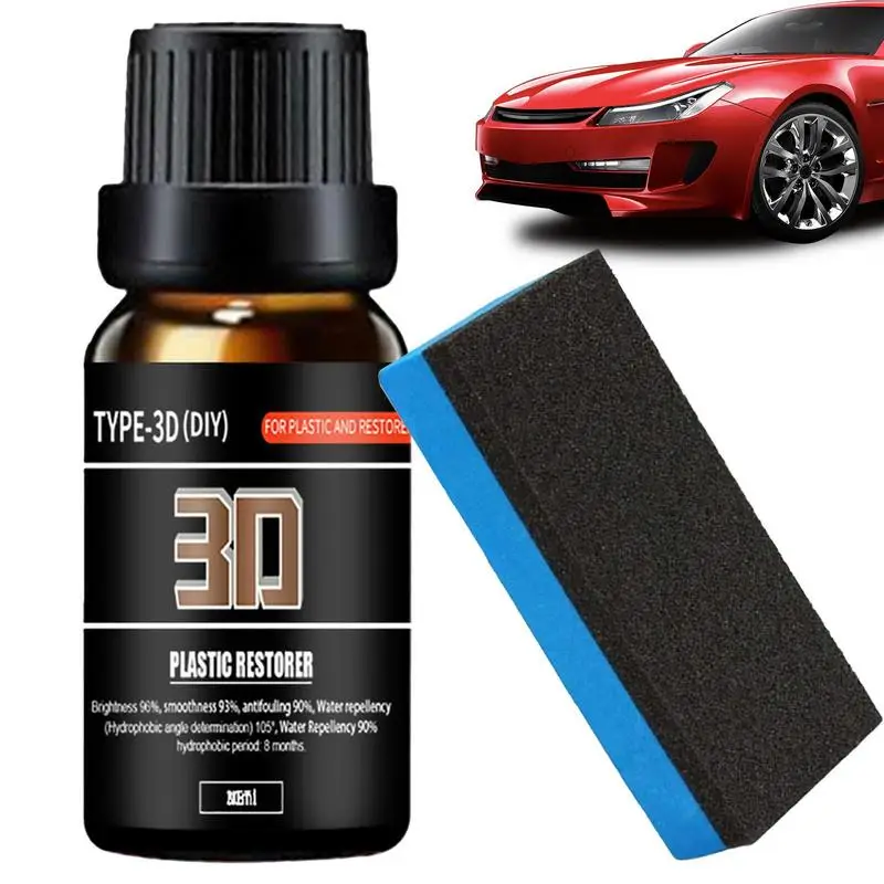 

30ML Car Coating Wax 3D Reduce Scratches Car Plastic Restorer Cleanning Lustering Care Agent Wax Sponge Care Instant Brightening