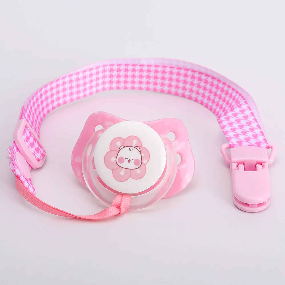 

Acrylic Pink Pacifier Cute Plastic Pacifier Clip BPA Free New Design Pattern Pacifier Case For Baby Shower Gift Chupetes