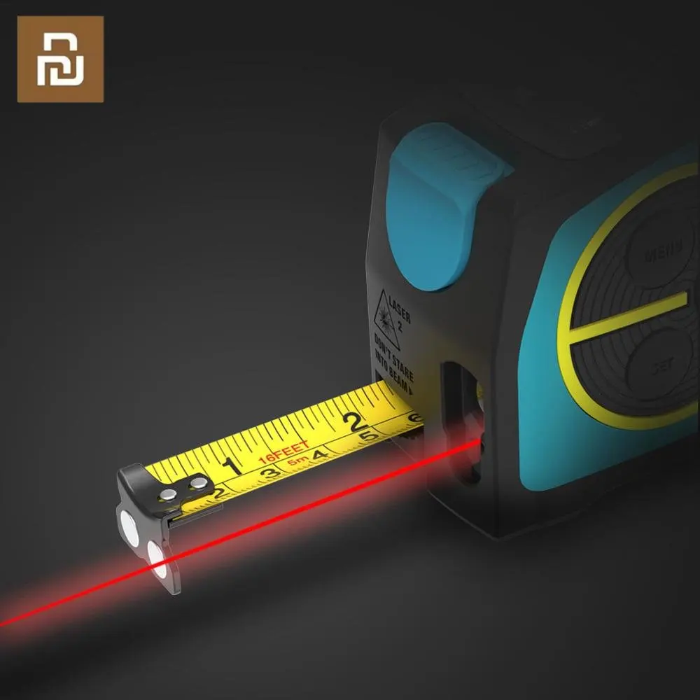 

Лазерная рулетка Youpin Mileseey DT10, ЖК-дисплей, магнитный крючок, 2 в 1