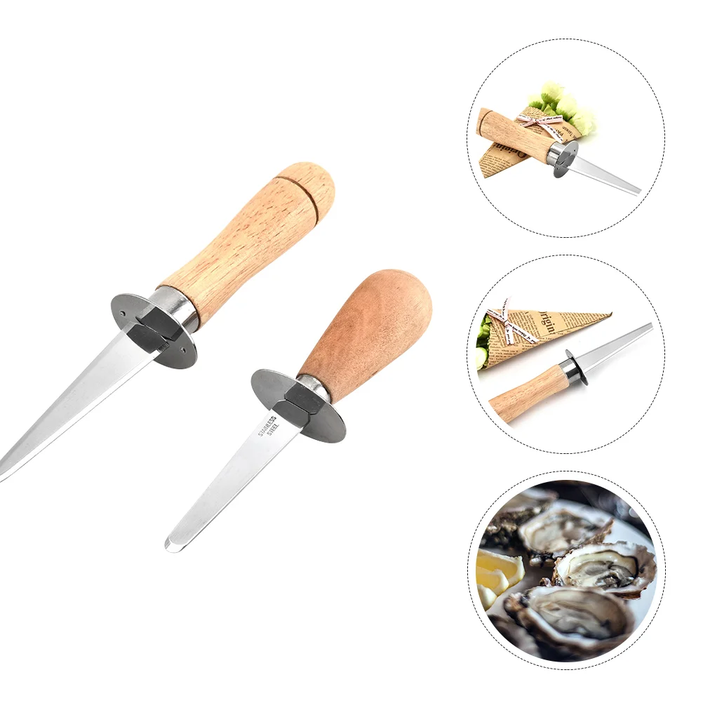 

2Pcs Oyster Seafood Opener Scallop Oyster Shucking Tools Kitchen Supplies