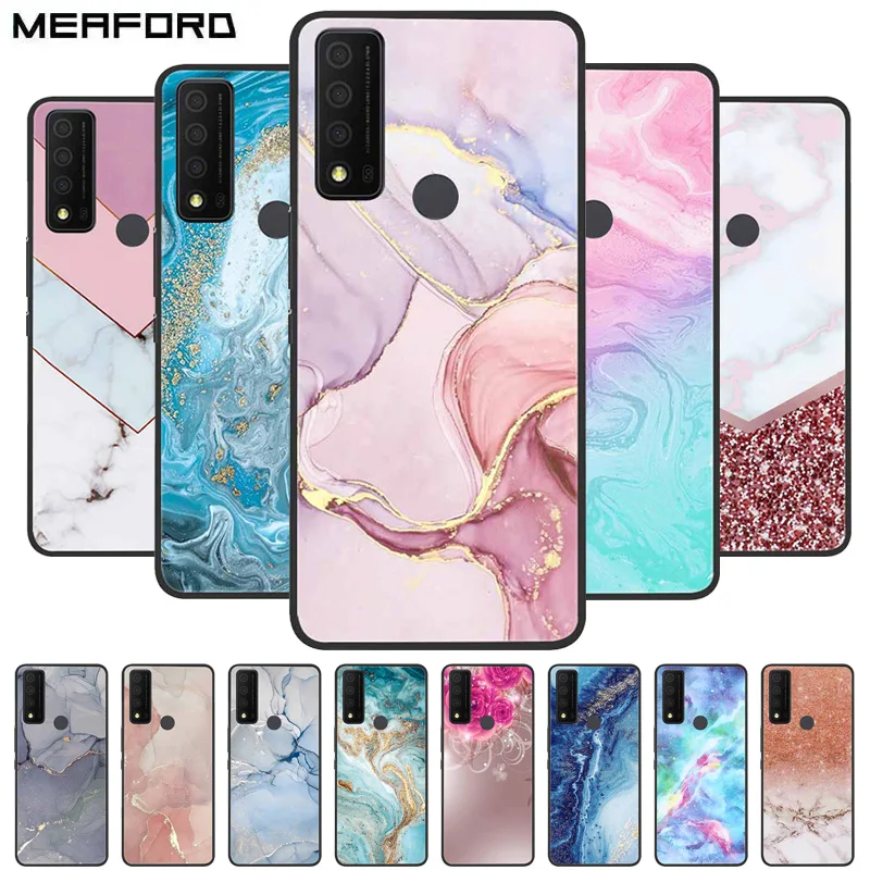 

For TCL 30 XE Case 30XE 5G Marble silicon Soft TPU Back Cover For TCL 30V / 30 XL XE 5G T767W Phone Case New Fashion Funda Shell