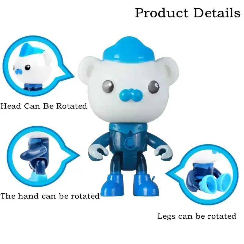 Фото Набор игрушек Octonauts, детские игрушки, Barnacles Kwazii Peso Penguin Shellington Dashi Inkling, аниме, экшн-фигурка, детская игрушка №3