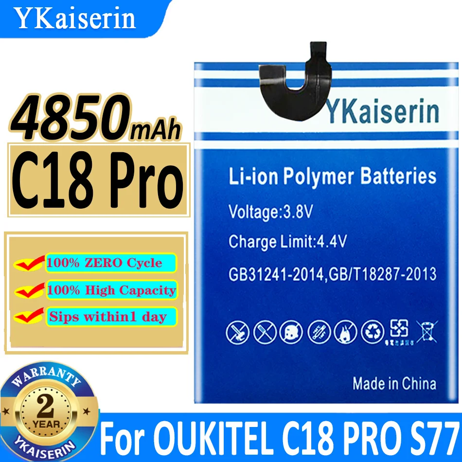 

4850mAh YKaiserin Replacement Battery for OUKITEL C18 pro C18pro S77 Bateria