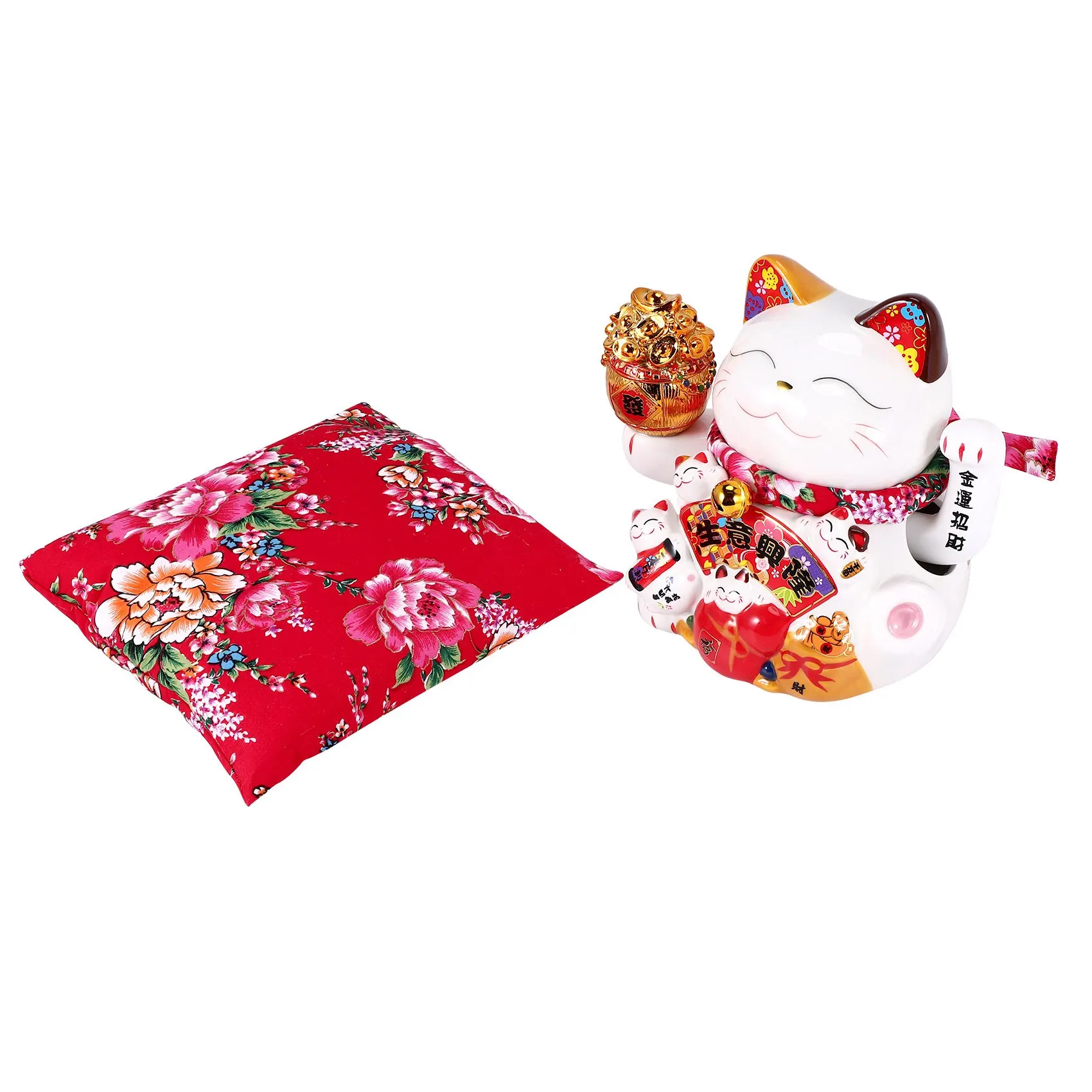 7-дюймовый керамический манекен в виде кошки украшение Neko фэн-шуй счастливый кот B